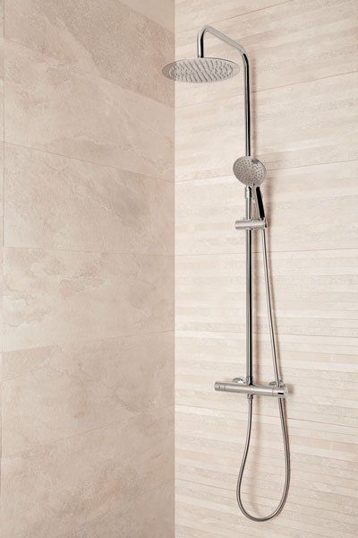 Columna de ducha con rociador Wind Blu RD 24 cm